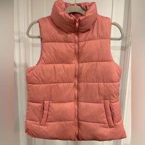 Old Navy Women’s Pink Puffer Vest Lightweight Quilted Size Small